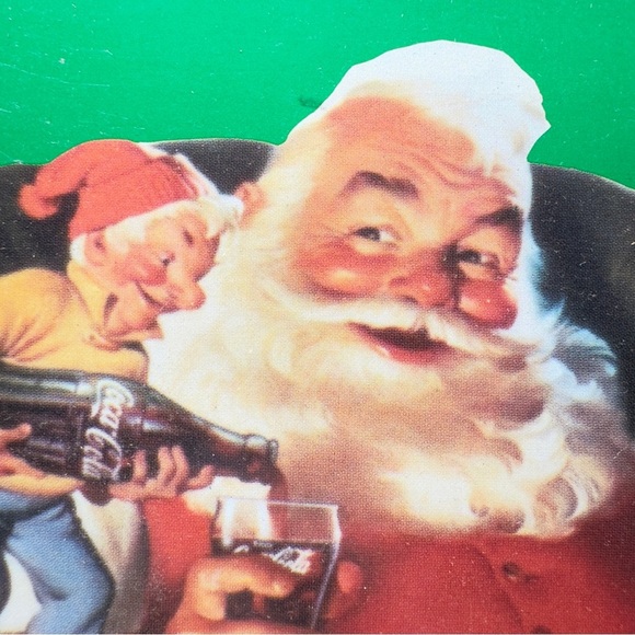 Coca-Cola Tray “Santa with Elves” | 1991 Repro of 1960 Sundblom Art | Vtg Coke - Picture 5 of 8